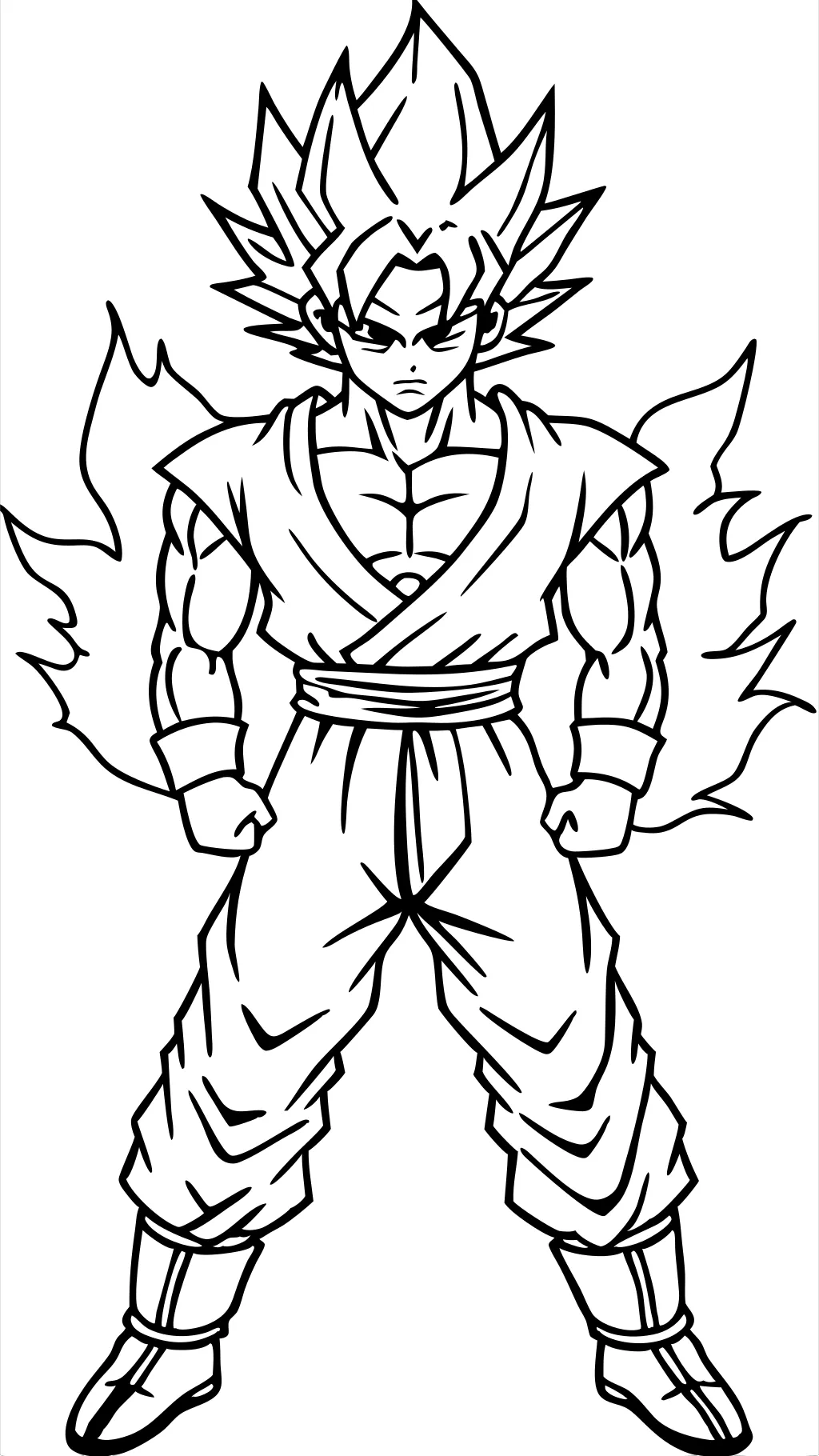 Páginas para colorear de Goku Super Saiyan